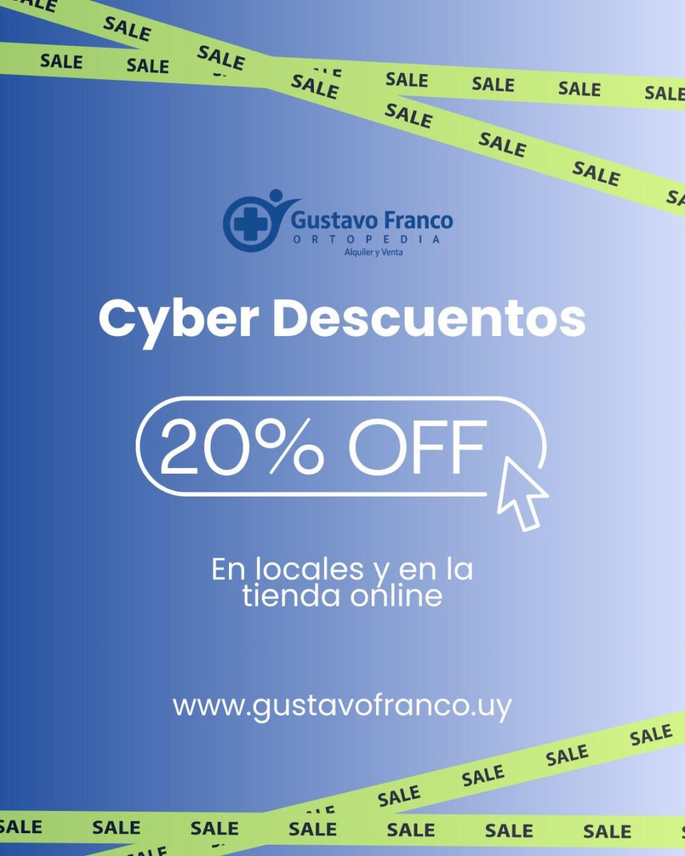 ¡CYBER DESCUENTO! Aprovechá 20% OFF en productos seleccionados de ortopedia. Usá el código CYBER20 al comprar en nuestra tienda online.